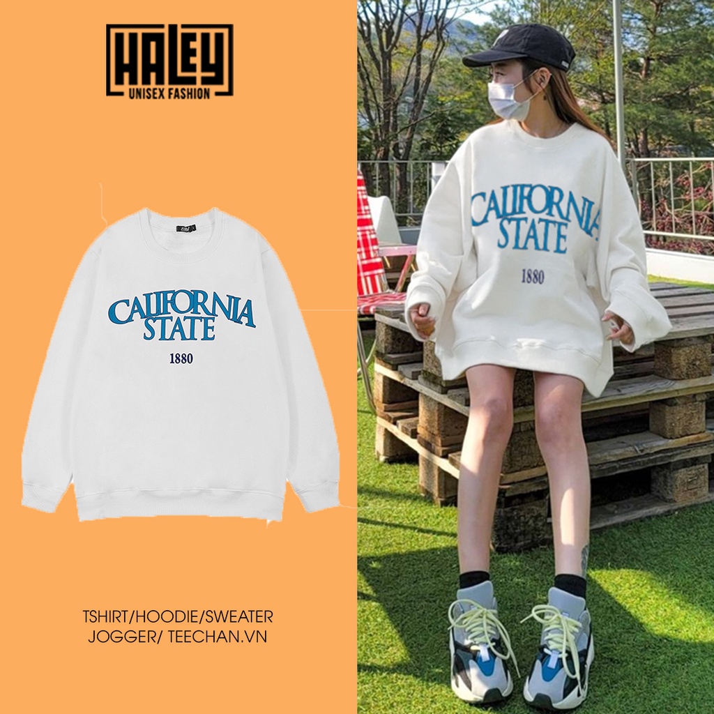 Áo Sweater CALIFONIA Nam Nữ unisex phong cách Hàn Quốc cá tính, Chất nỉ bồng đẹp HALEY HD330 | BigBuy360 - bigbuy360.vn