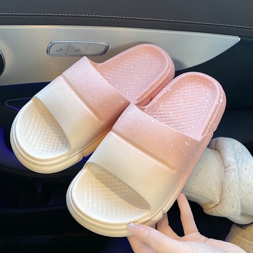 Oeggeo shop Dép Đế Dày Màu Gradient Cho Nam Và Nữ