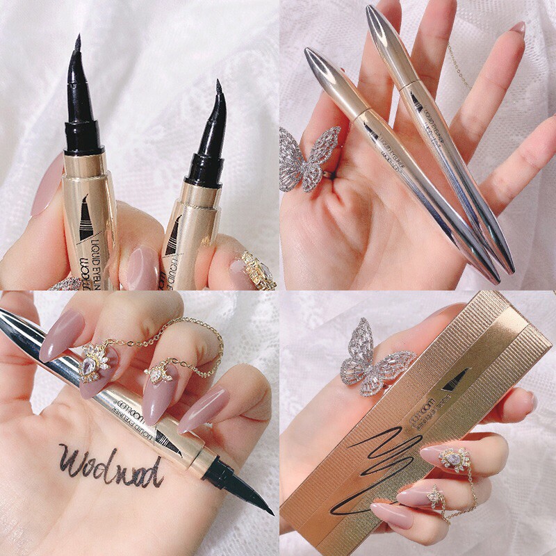 Bút Kẻ mắt Eyeliner Wodwod đầu cong nét mảnh dễ vẽ chống nước