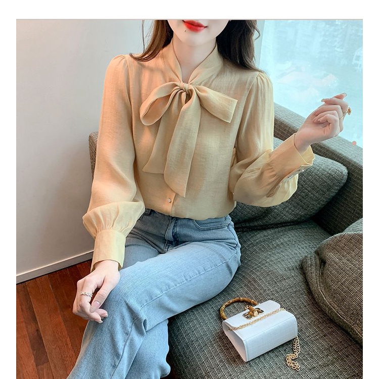 Áo Sơ Mi Chiffon Tay Dài Thời Trang Mùa Thu Dành Cho Nữ