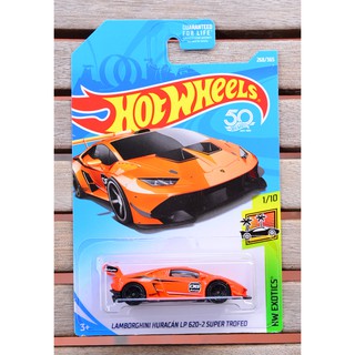 Xe mô hình tỉ lệ 1:64 Hot Wheels Lambor Huracan Huracán LP 620-2 Super Trofeo 168/365 ( màu cam)