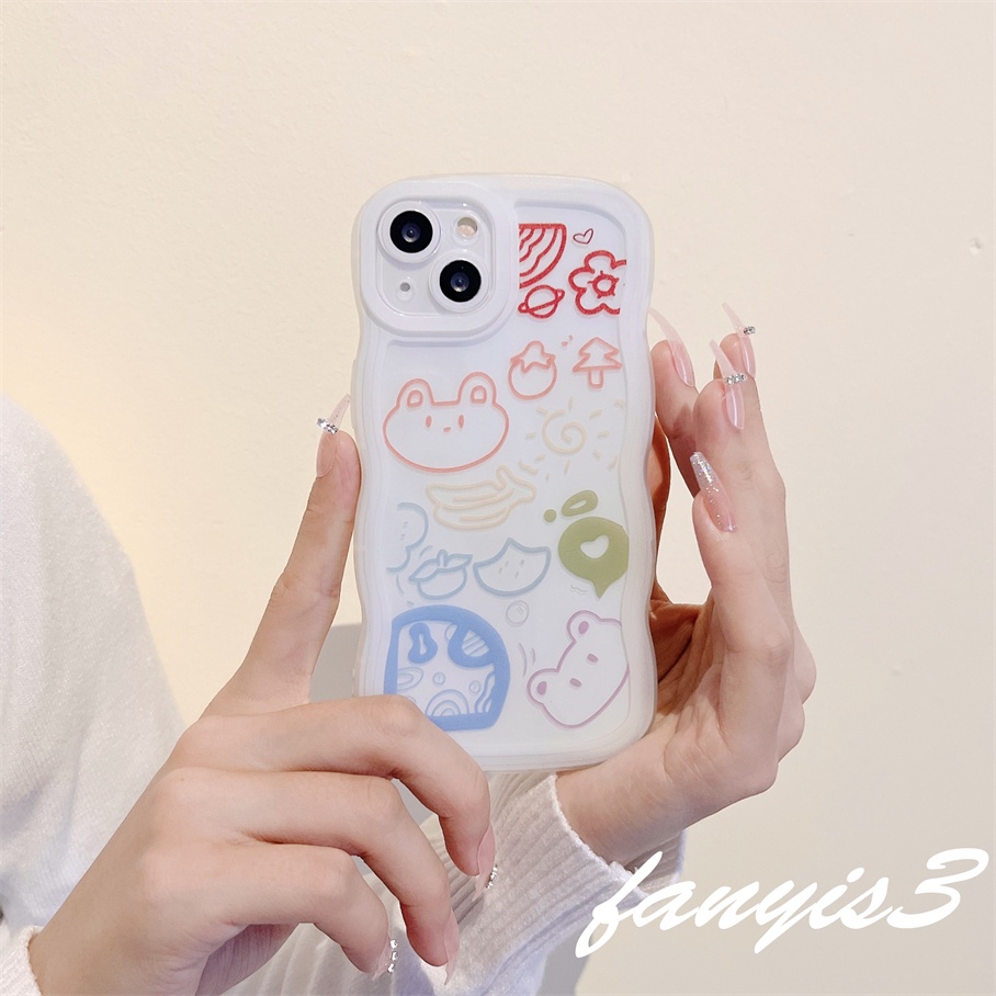 Ốp Điện Thoại TPU Mềm Trong Suốt Họa Tiết Gợn Sóng Cho iPhone 14 13 12 11 Pro Max X XR Xs Max 8 7 6 6s Plus SE 2020