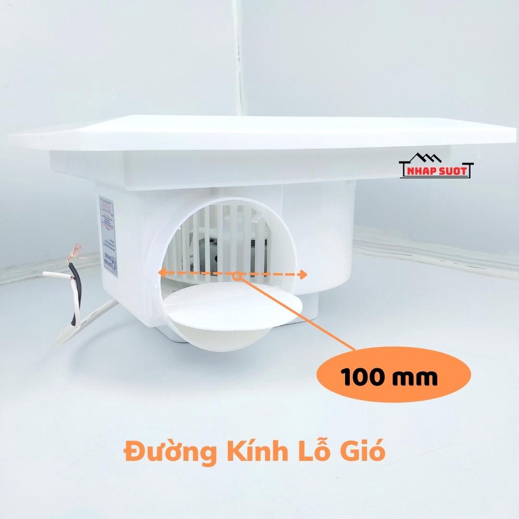 Quạt Thông Gió Hút Trần Ống Ngang GRINEU Đáy 25x25 cm GET20-22-1