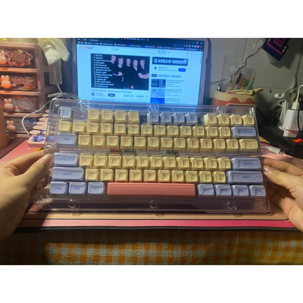 Bộ Keycap Màu Kẹo Ngọt rgb Full 132 key hàng cao cấp