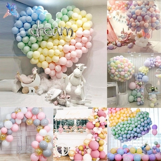 Bộ 10 bóng bóng trang trí tiệc sinh nhật / phòng bé màu bánh macaron tươi tắn