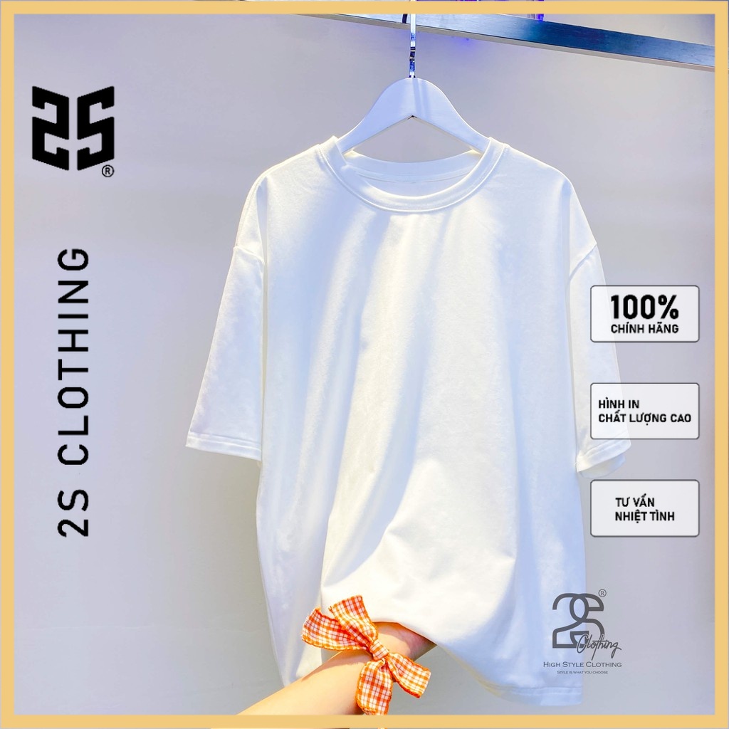 Áo Phông Nam Trơn Telex Form Rộng 2S Official, Áo Thun Unisex Nam Nữ Oversize