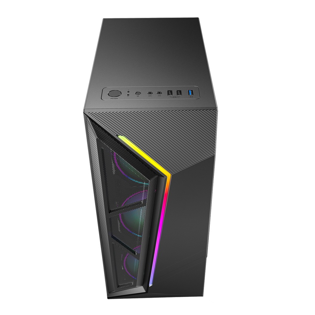 VỎ MÁY TÍNH  AAP PLUS GAMING LED RGB - CÓ SẴN DÃY LED MẶT TRƯỚC
