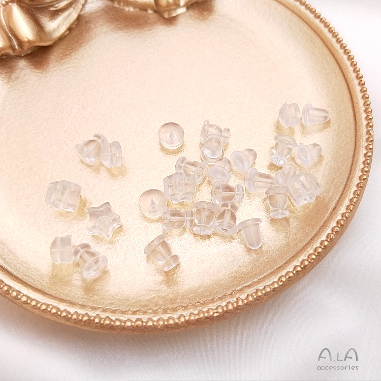 Bộ 500 Nút Bịt Tai Chống Trượt Bằng Silicon Trong Suốt