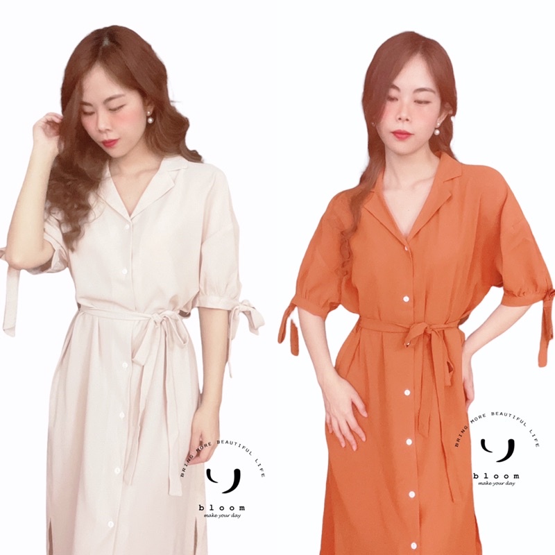 Đầm váy tiểu thư thiết kế cổ trụ sơ mi che khuyết điểm và phù hợp với mọi loại dáng