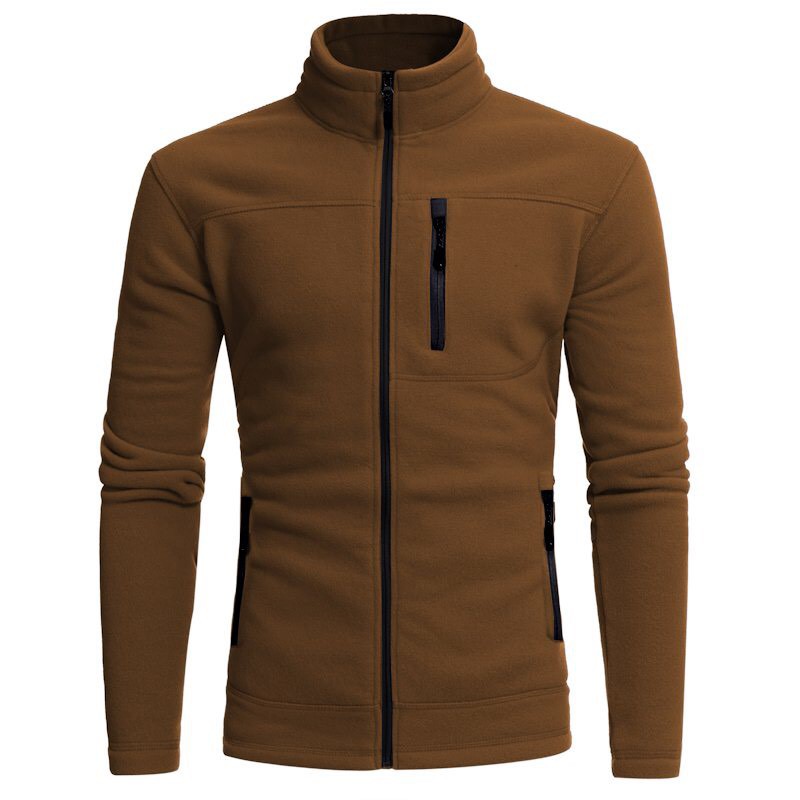 Áo khoác nỉ 2 da thời trang BONADO cao cấp KN27 - Nâu