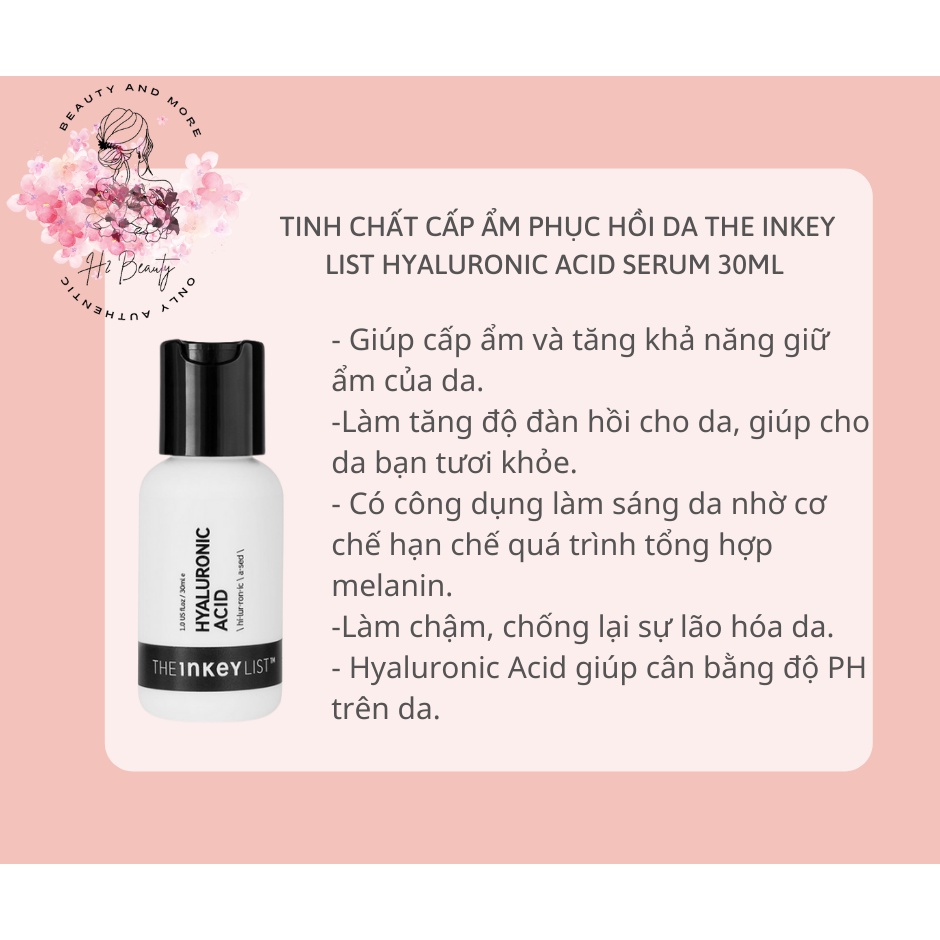The Inkey List Hyaluronic Acid - Serum Cấp Ẩm Hyaluronic Acid The Inkey List 30ml