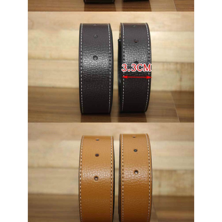 Thắt Lưng Da Không Khóa 3.3cm Chất Lượng Cao Cho Nam