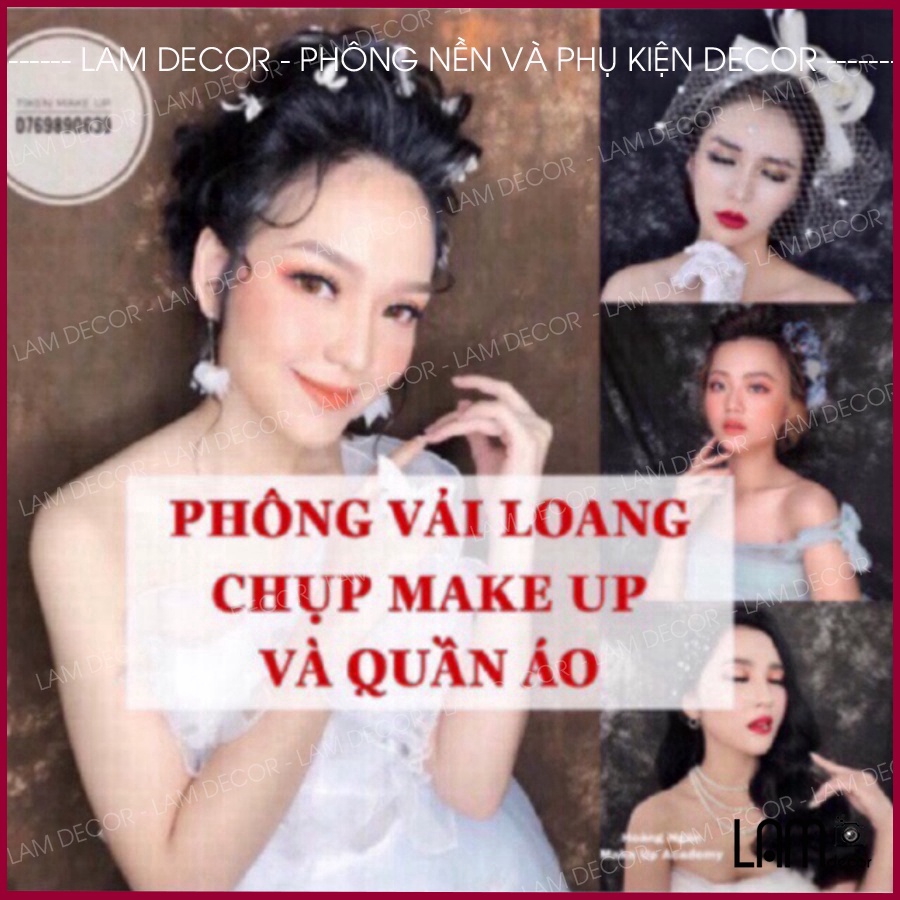 Phông nền vải loang chụp mẫu make up, ảnh sản phẩm