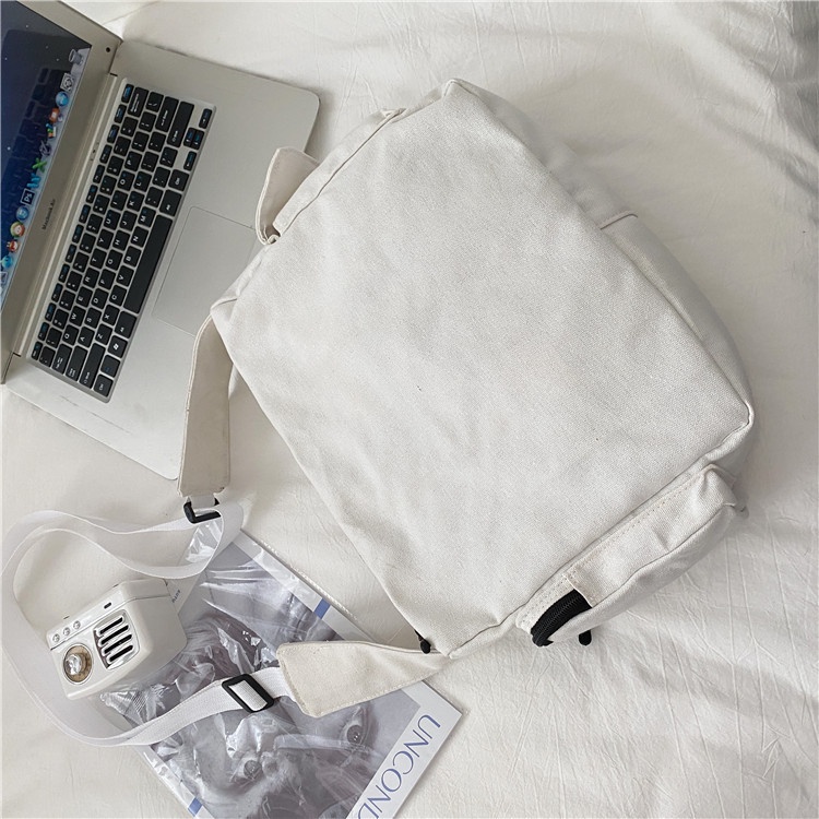 Cặp sách vải đeo chéo hai đai kiểu dáng basic BAG U CD92