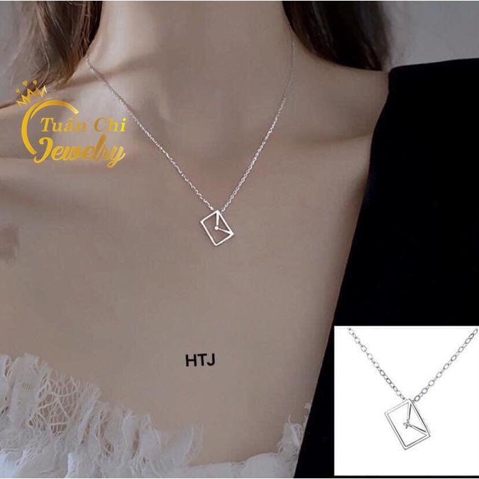 Dây Chuyền Nữ Bạc Ta Cao Cấp Sáng Bóng, Kiểu Dáng Bì Thư Độc Lạ, Xinh Xắn