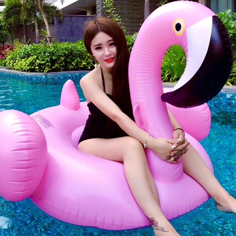 Phao Bơi Thiên Nga Swan Hồng 150cm Người Lớn Kèm Bơm + Phao Mini