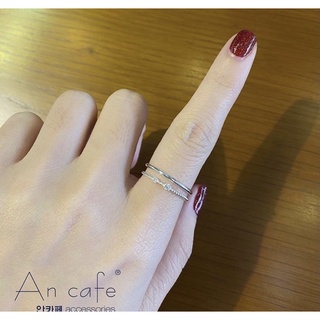 Nhẫn nữ, Hàn Quốc, hai line, thanh lịch, xinh xắn