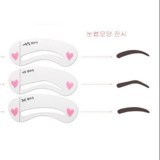 Bộ 3 khuôn vẽ lông mày Hàn Quốc