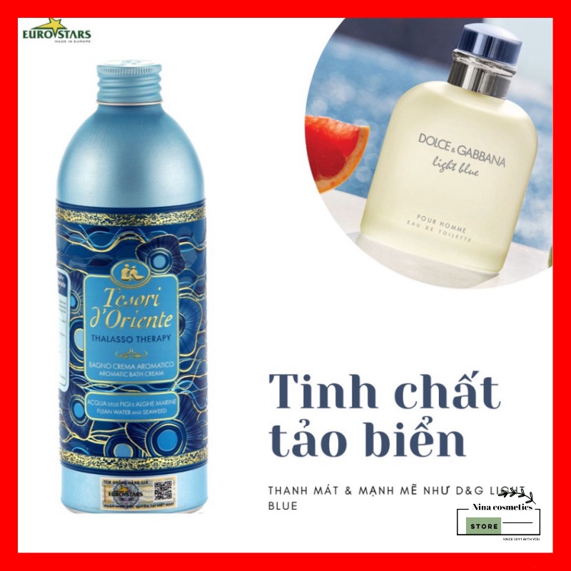 ( Chuẩn Auth ) Sữa Tắm Trắng Da Lưu Hương Tesori D’Oriente Nước Hoa Ý 500ml Đủ 16 Mùi Hương