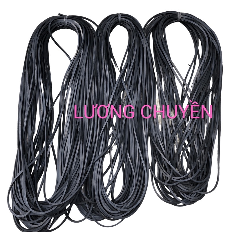 1 mét Dây chun buộc hàng bản vuông màu đen