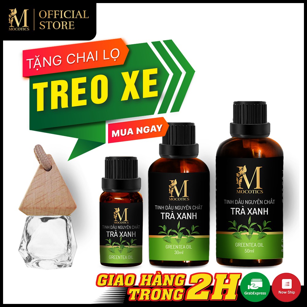 Tinh Dầu Trà Xanh Mocotics | 100% Nguyên Chất Tự Nhiên | Xông Thơm Phòng, Làm Đẹp | Có Giấy Kiểm Định QUAT