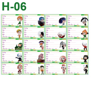 Nhãn vở Hero Team (1 set 20 nhãn vở)