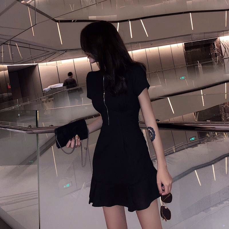 Đầm Đen Dài Có Khóa Kéo Thời Trang Nữ Tính Sành Điệu | BigBuy360 - bigbuy360.vn