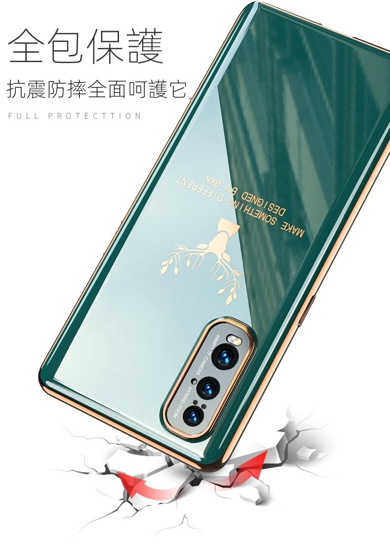 Thời Trang Ốp Điện Thoại Mạ Điện Họa Tiết Sừng Nai Cho Oppo Find X2 Pro Bảo Vệ | BigBuy360 - bigbuy360.vn