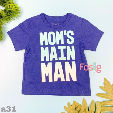 Áo Thun Tay Ngắn Bé Trai PL - Xanh Dương Mom's