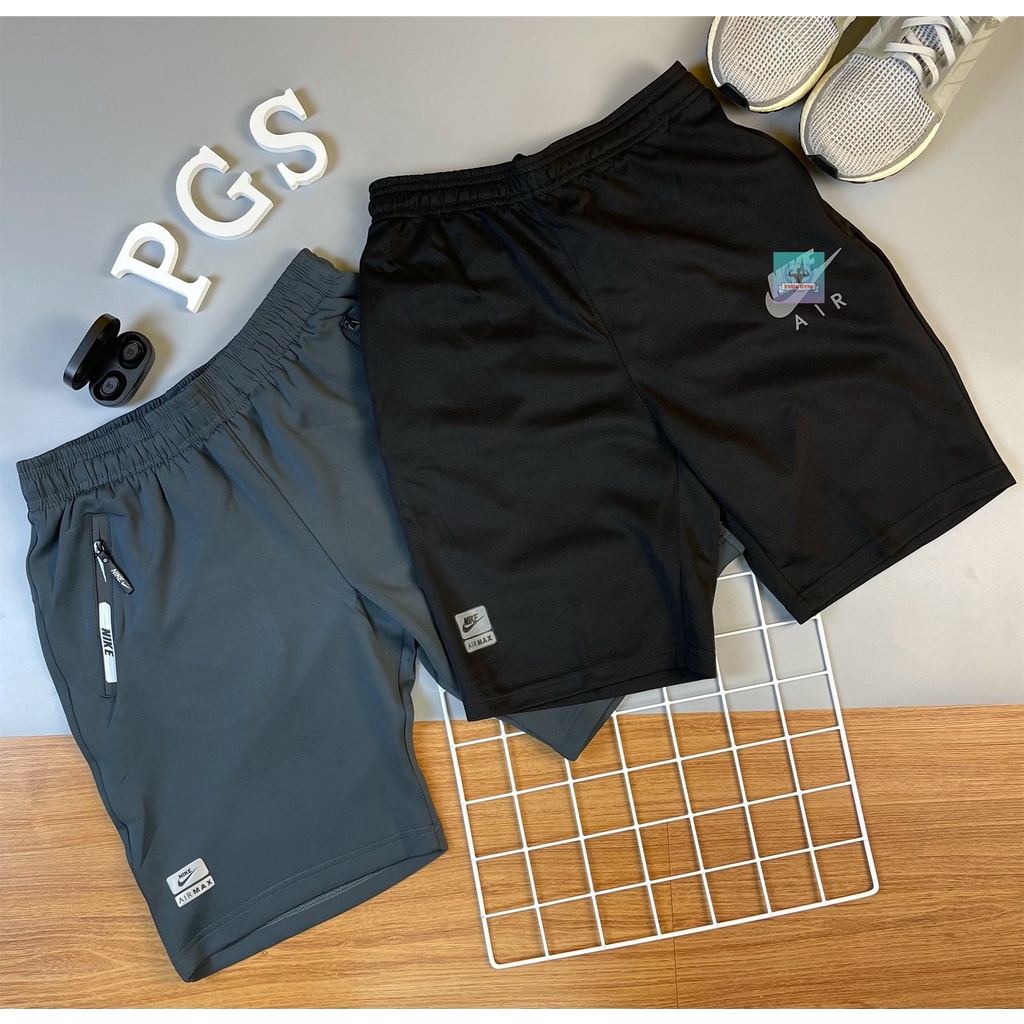 Quần Đùi Gym Nam Thể Thao Thun Poly Co Giãn