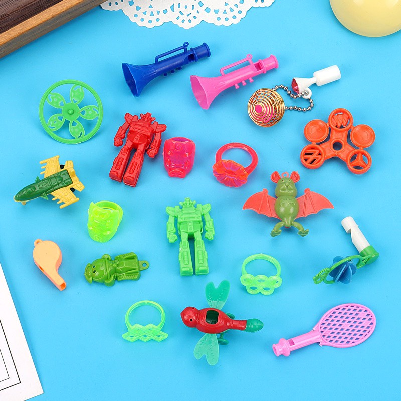 Combo 5 Bóng Nhựa 4,5cm Kèm Mô Hình Đồ Chơi Nhỏ Xinh Bên Trong Cho Bé