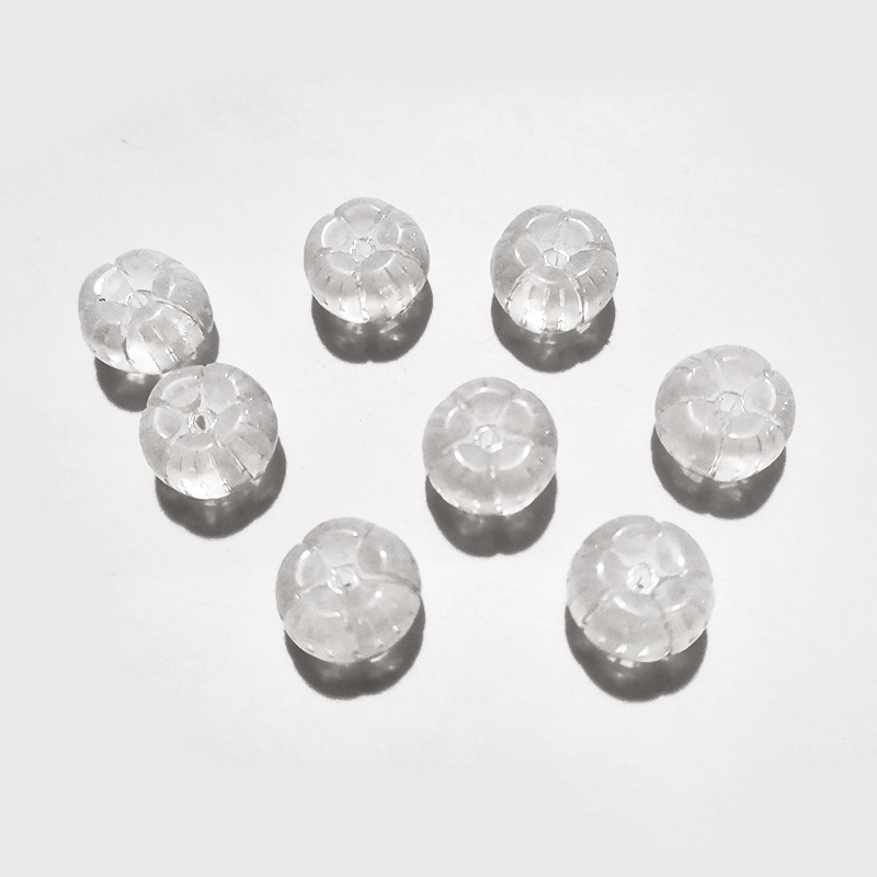 5 trái bí ngô lớn 14*14mm chất liệu thủy tinh nguyên liệu làm trâm làm trang sức cosplay cổ phục