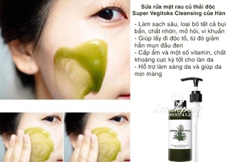Sữa rửa mặt thải độc rau củ Vegitoks Hàn Quốc