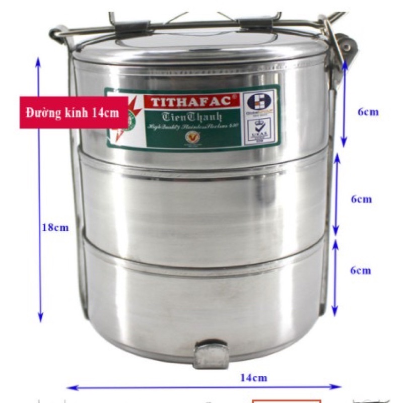 Cà Mên Inox TITHAFAC, chính hãng loại1, dày dặn