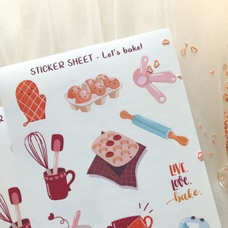 Bullet Journal Sticker - Làm bánh