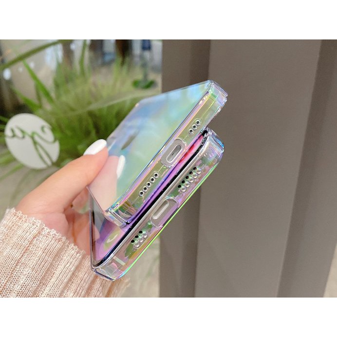 Ốp Lưng cứng nhiều loang đổi màu cầu vồng Iphone 7 8 / plus X XS 11 12 / PRO / MAX BẢO VỆ CAMERA