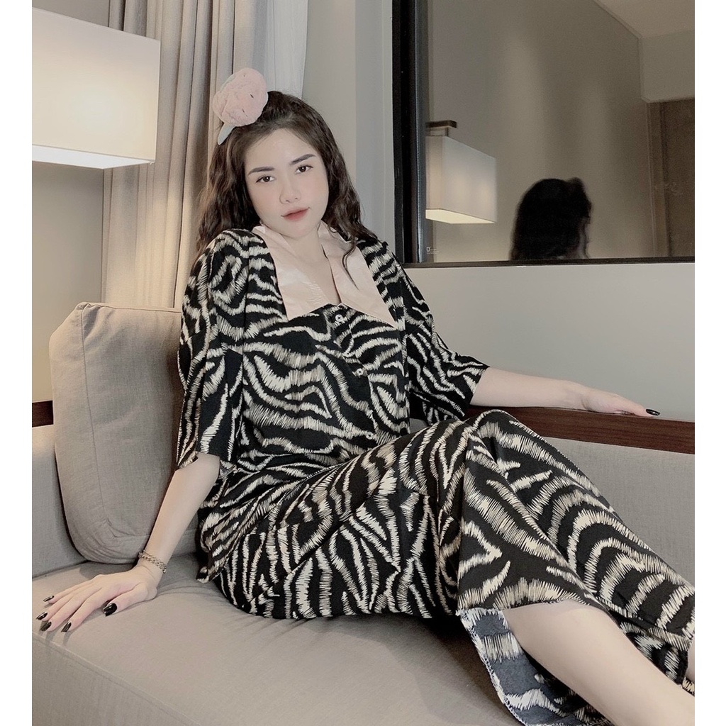 Pijama - Bộ Lụa Ngủ Tay Ngắn, Chất Liệu Mango Mát Lịm [HÀNG CHUẨN ĐẸP] | BigBuy360 - bigbuy360.vn