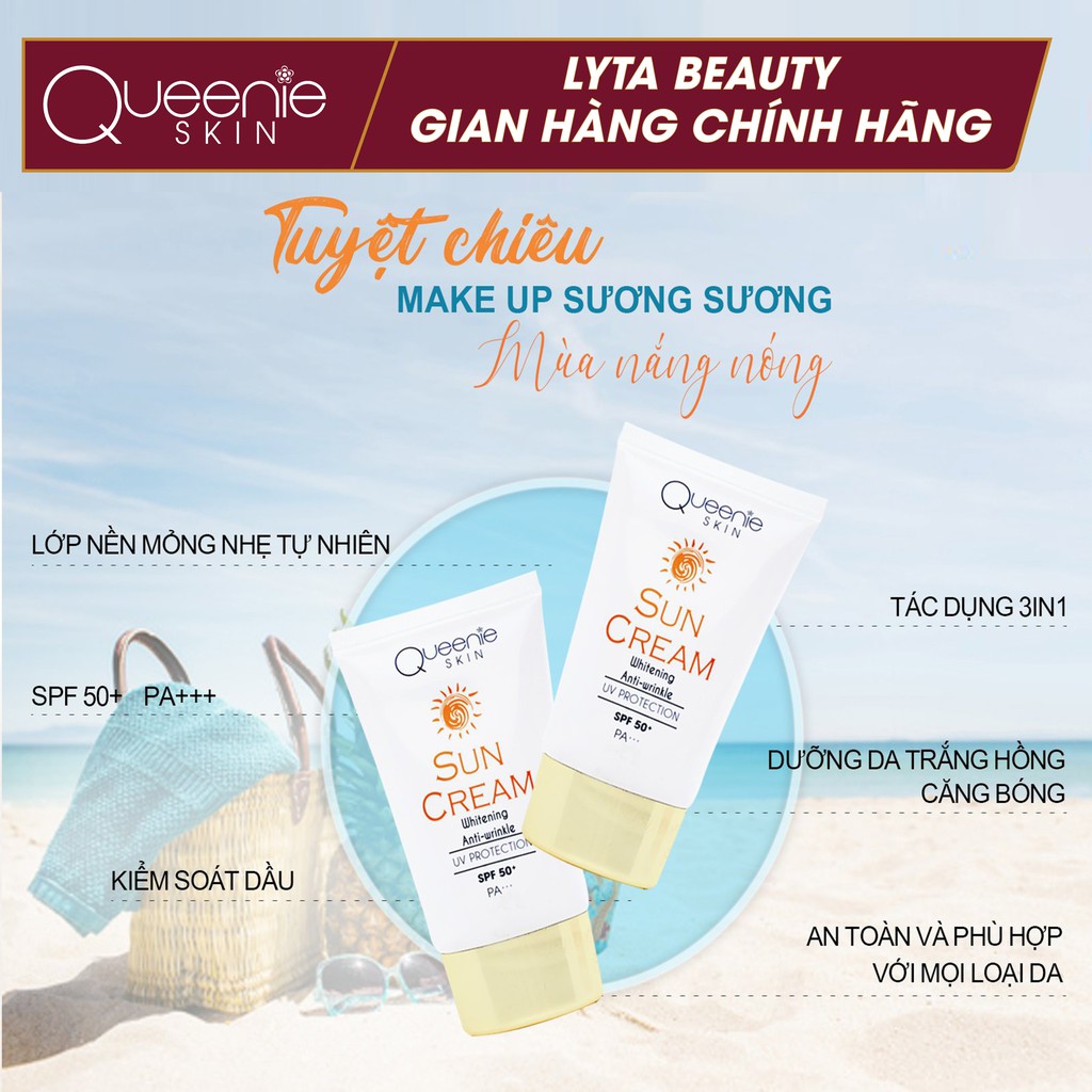 Kem chống nắng lý hóa Queenie Skin 50ml