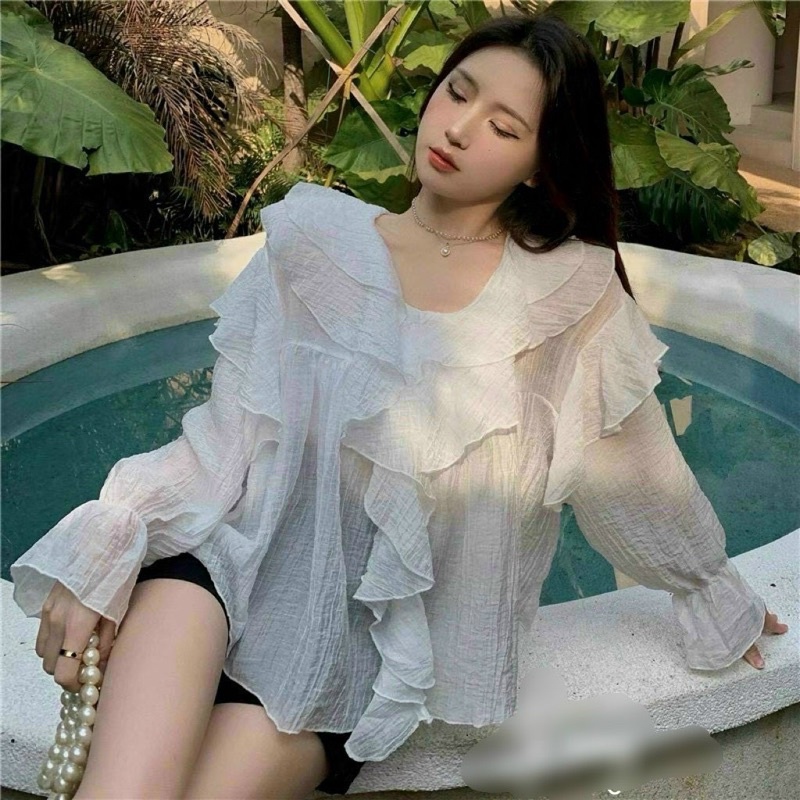 Áo Bèo Chất Tơ Nhăn Phong Cách Hàn Quốc