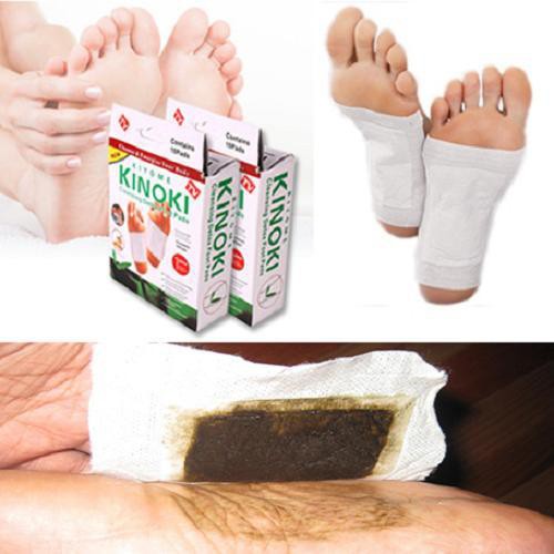 Kinoki BỘ 50 Miếng dán chân - giải độc gan - nội tiết tố - dán ở gan bàn chân có thể hút hết chất độc trong cơ thể massa