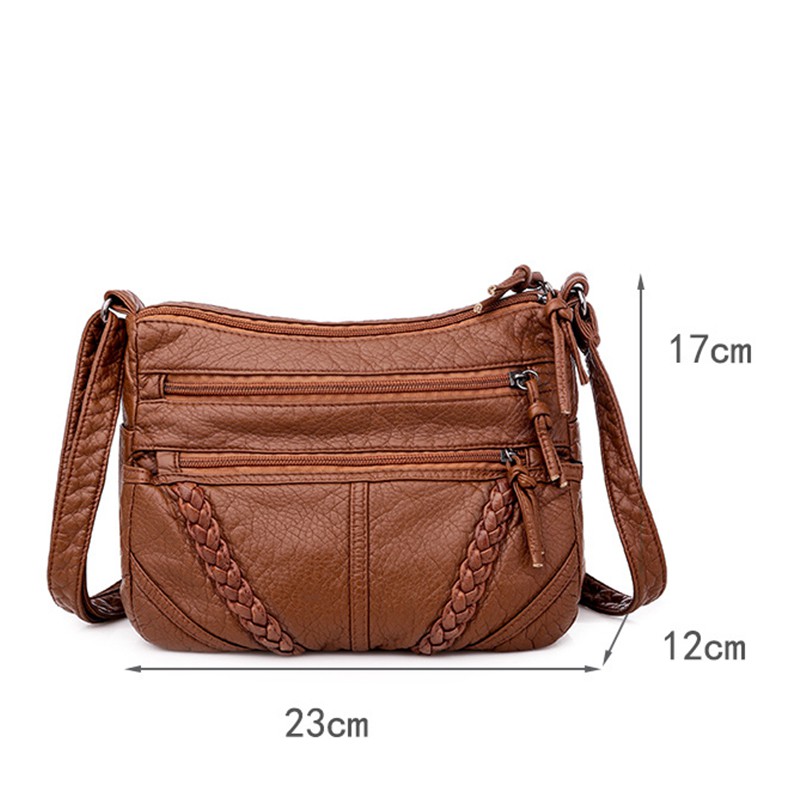 Yogodlns Túi Xách Da pu Nhiều Ngăn Phong Cách vintage Cho Nữ