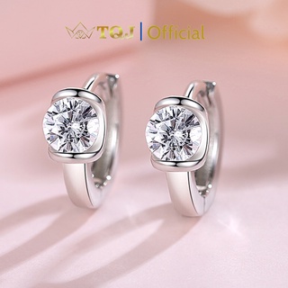 Khuyên tai bạc tqj- ke74, khuyên tai bạc 925, bông tai nữ, bông tai bạc 925 thời trang, khuyên tai pha lê tình yêu