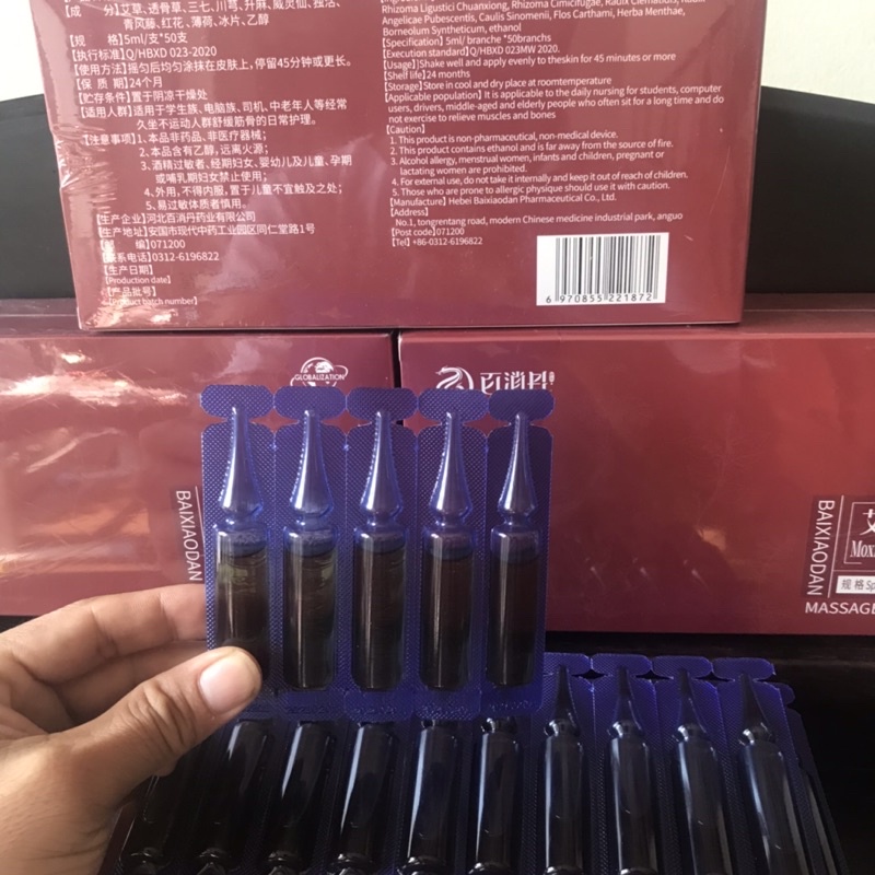 Tinh dầu đả thông, tinh dầu hoả liệu Bách tiêu đan hộp 25 ống 5ml