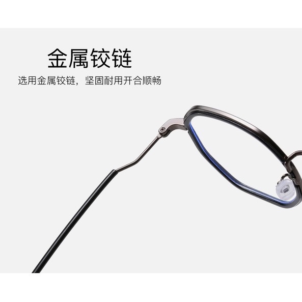 Kính cận gọng kim loại hình tròn chống ánh sáng xanh chất lượng cao