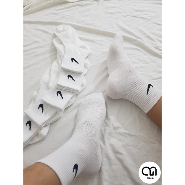 Tất Vớ Nike Trung Nam Nữ Trắng Đen Thời Trang Vải Dệt Kim