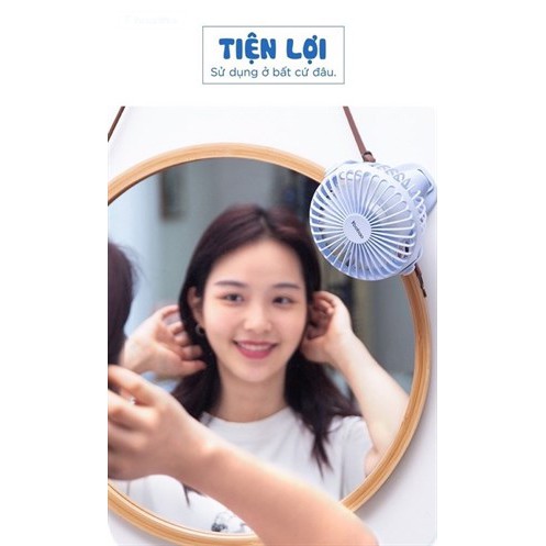 YOOBAO Quạt Phun Sương Cầm Tay/Để Bàn Mini 💨[CỰC XỊN]💨 Fan Thu Nhỏ Tích Điện - 2500mAh - Xoay 720 Độ - Dùng 32h Liên Tục