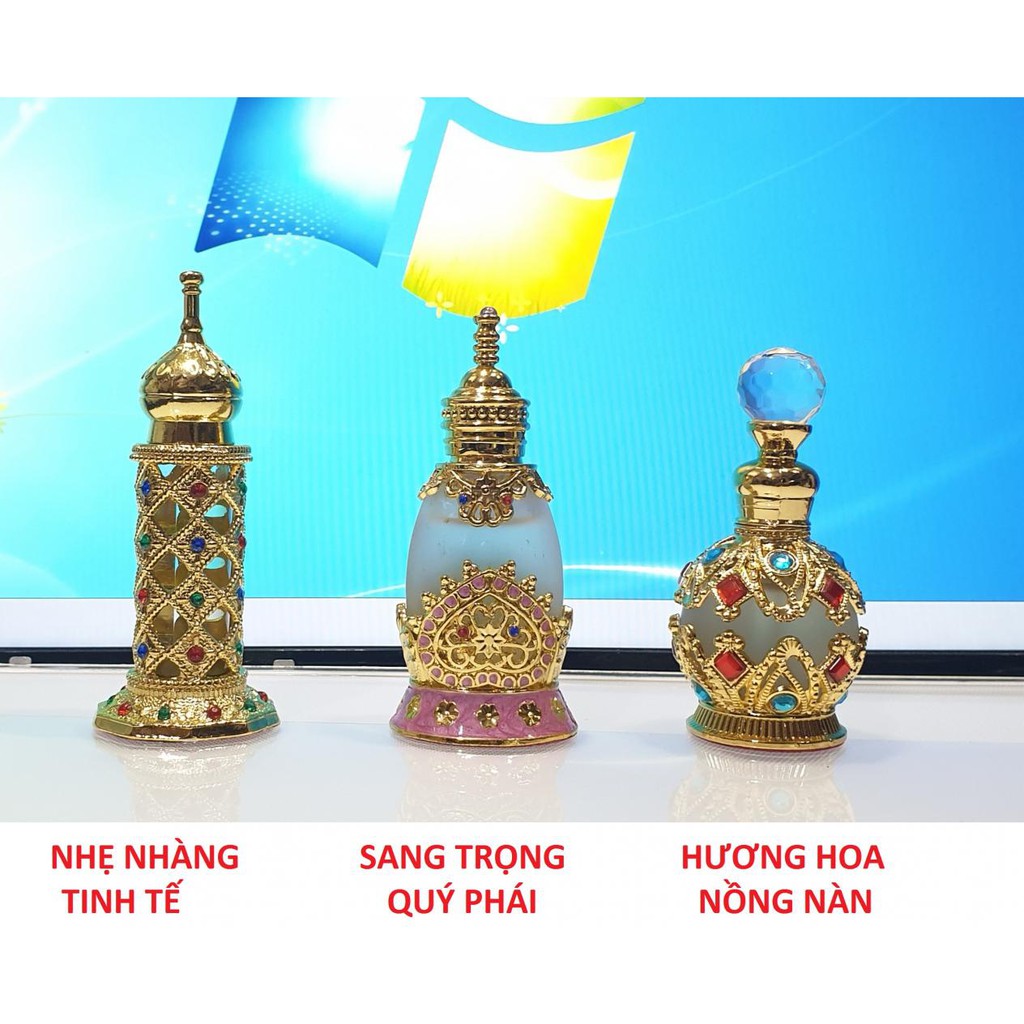 NƯỚC HOA TINH DẦU DUBAI 15ml - GIỮ MÙI LÂU-HƯƠNG THƠM NGỌT NGÀO( không hộp)