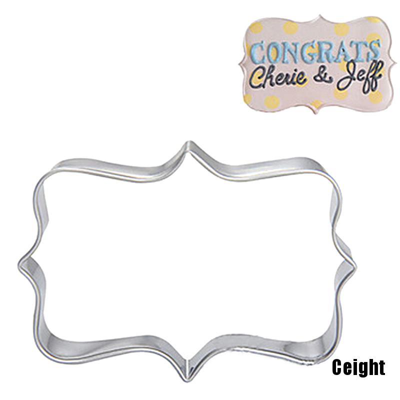 Set 4 khuôn cắt làm bánh quy 3D thép không gỉ dành cho trang trí tiệc cưới