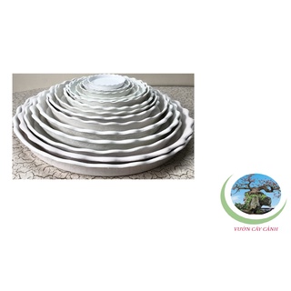 Đĩa lót chậu tròn khía Phi 20cm - #052C#