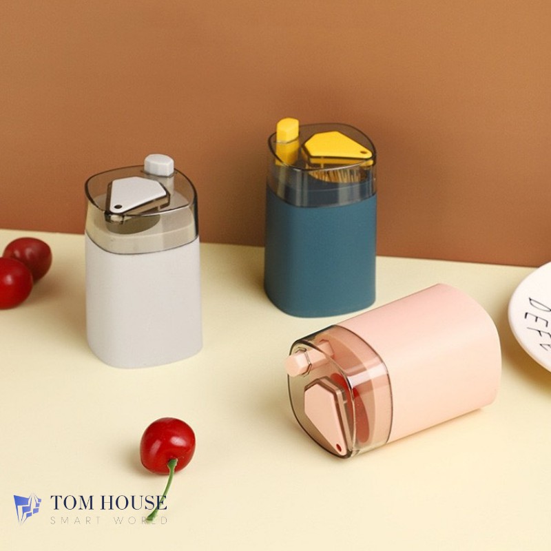 Hộp Đựng Tăm Tự Động Bật Thông Minh - Lọ Đựng Tăm - Hũ Đựng Tăm Xỉa Răng Tự Động